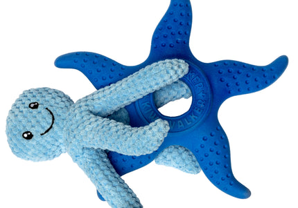 Kiwi Walker Octopus and Starfish 25cm – 2-in-1 Plush Toy Set, Floating and Durable, Blue