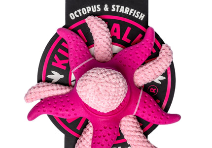 Kiwi Walker Octopus and Starfish 25cm – 2-in-1 Plush Toy Set, Floating and Durable, Blue