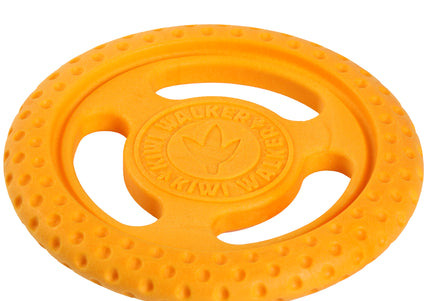 Kiwi Walker Let's Play Frisbee Orange – Mini Lightweight Durable Flying Disc, Vibrant Color