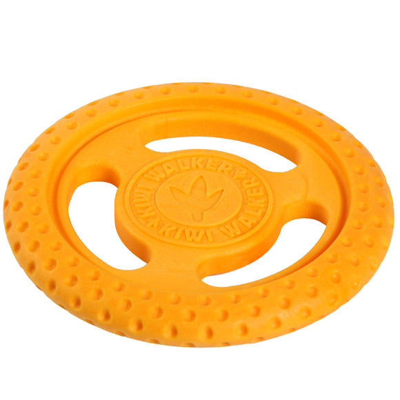 Kiwi Walker Let's Play Frisbee Orange – Mini Lightweight Durable Flying Disc, Vibrant Color