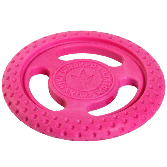 Kiwi Walker Let's Play Frisbee Pink – Mini Lightweight Durable Flying Disc, Vibrant Color