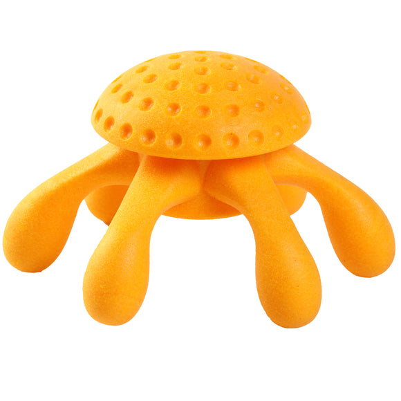 Kiwi Walker Let's Play Octopus Orange Maxi – Durable Plush Dog Toy, Vibrant and Entertaining Design