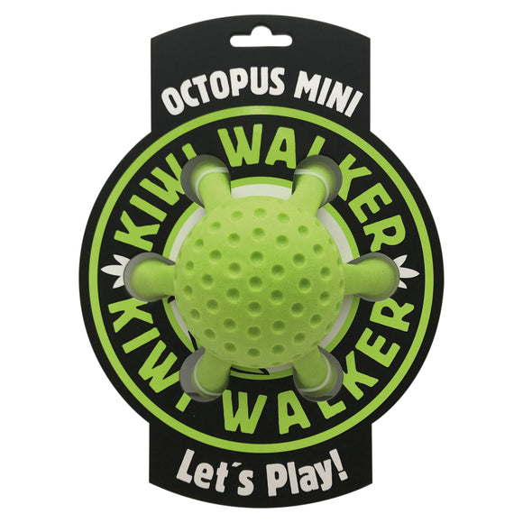 Kiwi Walker Let's Play Octopus Green – Mini Plush Toy, Durable and Fun Design