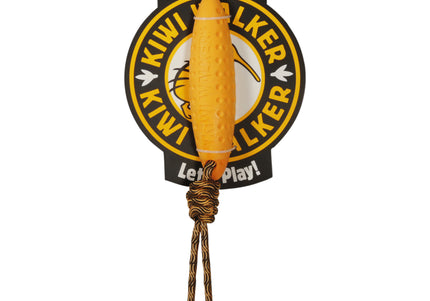 Kiwi Walker Let's Play Zeppelin Orange – Maxi Durable Rope Fetch Toy, Vibrant Color