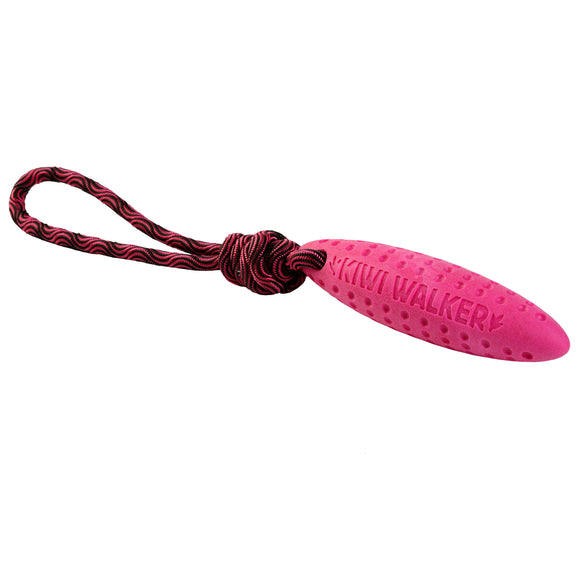 Kiwi Walker Let's Play Zeppelin Pink – Mini Rope Fetch Toy, Durable and Lightweight Design