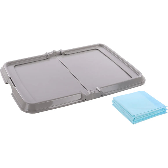 Flamingo Fifi Training Pad Holder Grey – Non-Slip Base with 5 Absorbent Pads Included