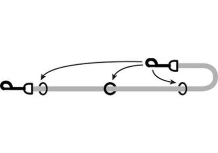 Flamingo Delu Training Leash – Detachable Eco-Leather Dog Lead, Green, 205cm, Durable Design