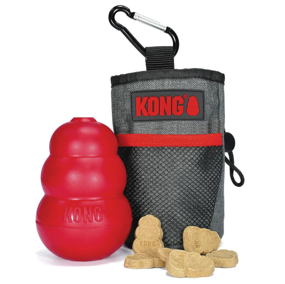 KONG Travel Train & Treat Bag – Compact Portable Storage with Easy-Access Treat Dispenser