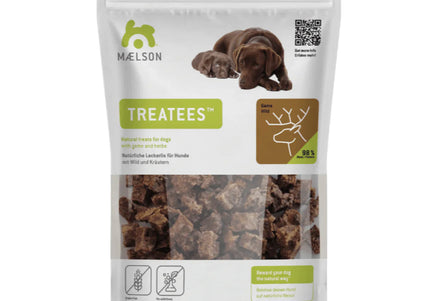 Maelson Treatees Game 100g – Natural Meaty Venison Dog Treats, Grain-Free Recipe