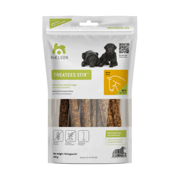 Maelson Treatees Stix Horse – Healthy Dried Horse Meat Dog Treats, 100g Pack