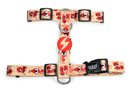 Dashi Tribes Back Harness – Adjustable Medium Harness with Brave Creatures Pattern, Secure Fit