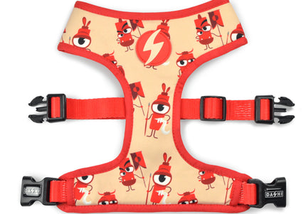 Dashi Tribes Neo Mesh Harness – Pressure-Free Double-Sided Neoprene, Brave Creature Pattern, XL Size