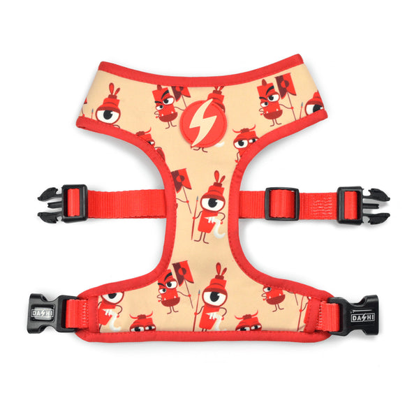 Dashi Tribes Neo Mesh Harness – Pressure-Free Double-Sided Neoprene, Brave Creature Pattern, XL Size