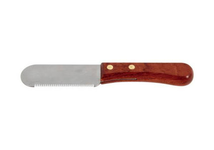 Chadog Stripping Knife Medium – Wide Blade Trimmer with Wooden Handle, Medium Spacing