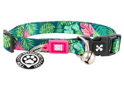Max&Molly GOTCHA! Smart ID Cat Collar Tropical – Colorful Adjustable Collar with Smart Tag Technology