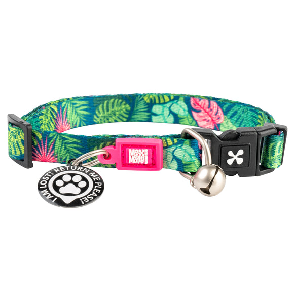Max&Molly GOTCHA! Smart ID Cat Collar Tropical – Colorful Adjustable Collar with Smart Tag Technology