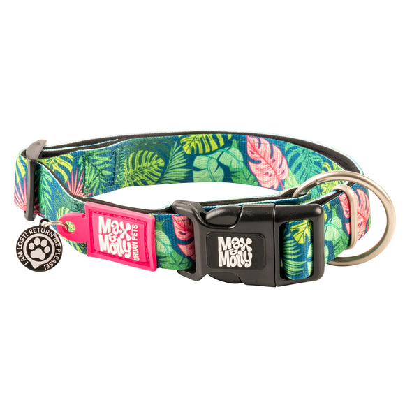 Max&Molly GOTCHA! Smart ID Tropical Collar – Large, Durable Adjustable Design with Smart Tag