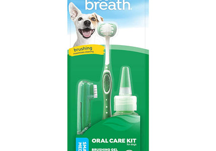 Tropiclean Oral Care Kit – Complete Tooth Cleaning Set with Brush and Gel, Small Size