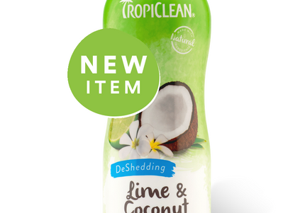 Tropiclean Shed Control Lime & Coconut Shampoo – Reduces Molting, Nourishing Formula, 355ml