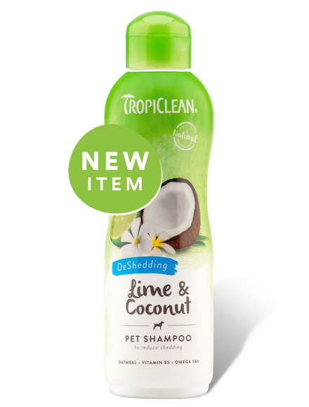 Tropiclean Shed Control Lime & Coconut Shampoo – Reduces Molting, Nourishing Formula, 355ml