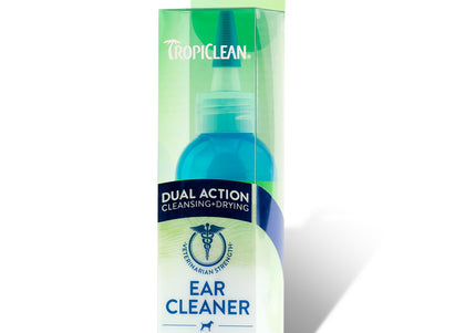 Tropiclean Dual Action Ear Cleaner 118ml – Gentle Cleansing Solution with Deodorizing Formula