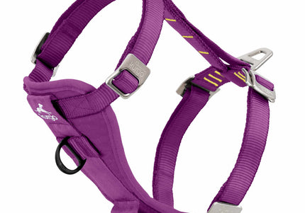 Kurgo Tru-Fit Smart Harness Purple – Enhanced Strength, Large Size, Secure Car Travel Design