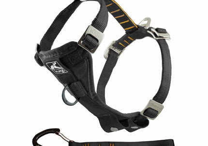 Kurgo Tru-Fit Smart Harness Black – Enhanced Strength, Secure Car Safety Design, XS Size