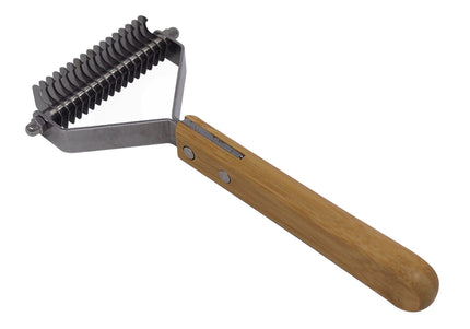 Bamboo Groom Dematting Comb – 17-Tooth Bamboo Hook Trimmer, Ergonomic and Durable Design