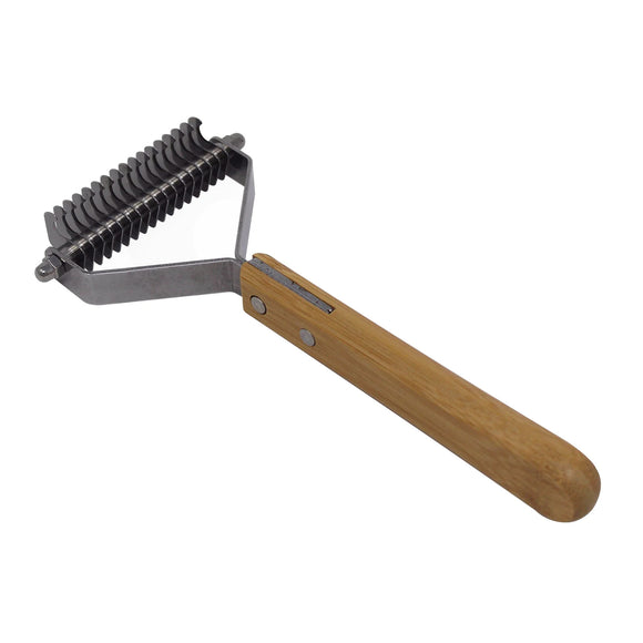 Bamboo Groom Dematting Comb – 17-Tooth Bamboo Hook Trimmer, Ergonomic and Durable Design