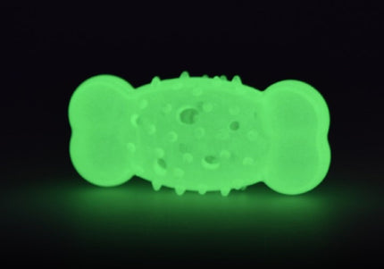 Glow Cracking & Tracking Bone 13cm – Fluorescent Crackling Toy, Glows in the Dark, Durable Design