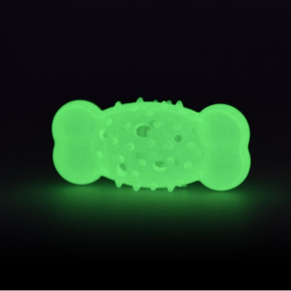 Glow Cracking & Tracking Bone 13cm – Fluorescent Crackling Toy, Glows in the Dark, Durable Design