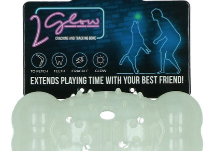 Glow Cracking & Tracking Bone 13cm – Fluorescent Crackling Toy, Glows in the Dark, Durable Design