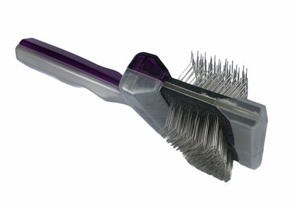 ActiVet Duo Plus Tufffinish Coater Brush – Dual-Sided Hard Detangling and Undercoat Tool, Large 9cm