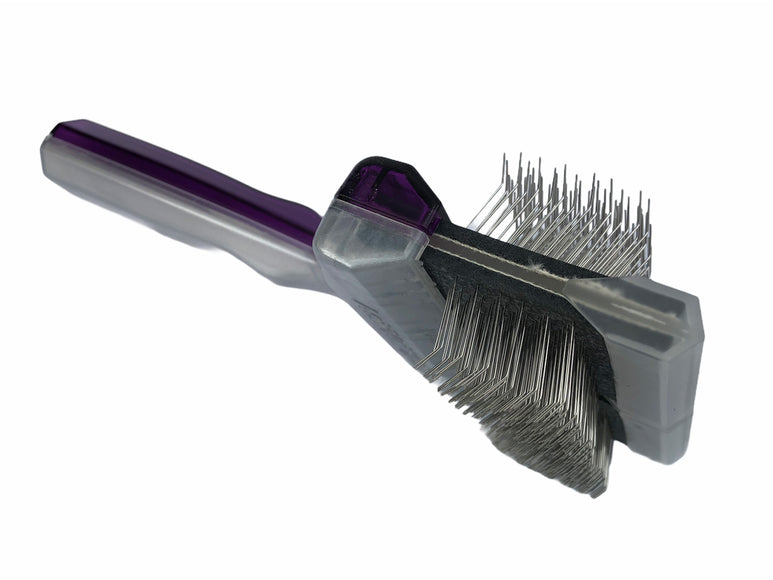 ActiVet Duo Plus Tufffinish Coater Brush – Dual-Sided Hard Detangling and Undercoat Tool, Large 9cm