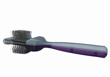 ActiVet Duo Plus Tufffinish Coater Brush – Dual-Sided Hard Detangling and Undercoat Tool, Large 9cm