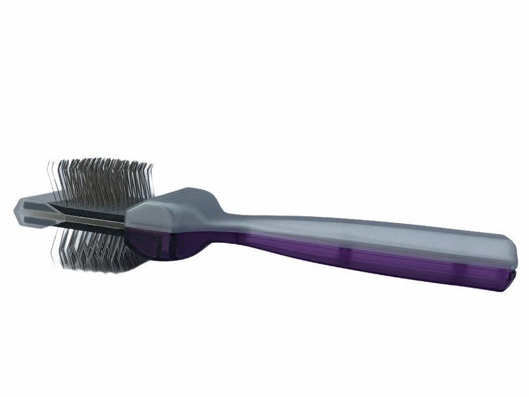 ActiVet Duo Plus Tufffinish Coater Brush – Dual-Sided Hard Detangling and Undercoat Tool, Large 9cm