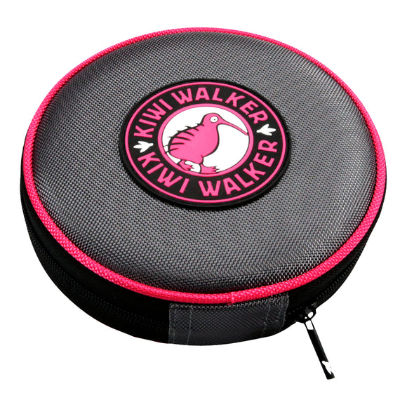 Kiwi Walker Double Travel Bowl – Silicone Slow Feeder, 2x350ml, Fuchsia, Portable Design