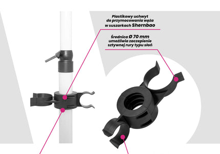 Plastic Hose Holder – Compatible with Blovi and Shernbao Dryers, Secure Stand Attachment