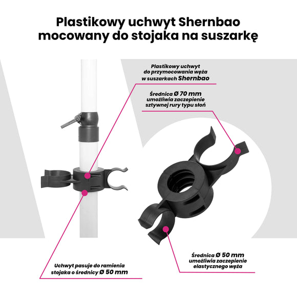 Plastic Hose Holder – Compatible with Blovi and Shernbao Dryers, Secure Stand Attachment