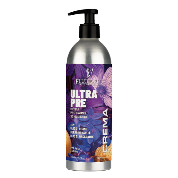 FluidoPet Ultra Pre Crema – Professional Multi-Functional Detangling Balm with Hyaluronic Acid and Shea Butter, 500ml