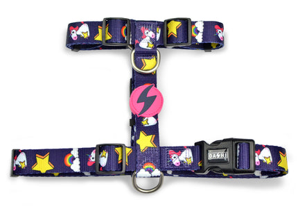 Dashi Unicorn Back Harness – Adjustable Large Dog Harness with Colorful Unicorn Pattern
