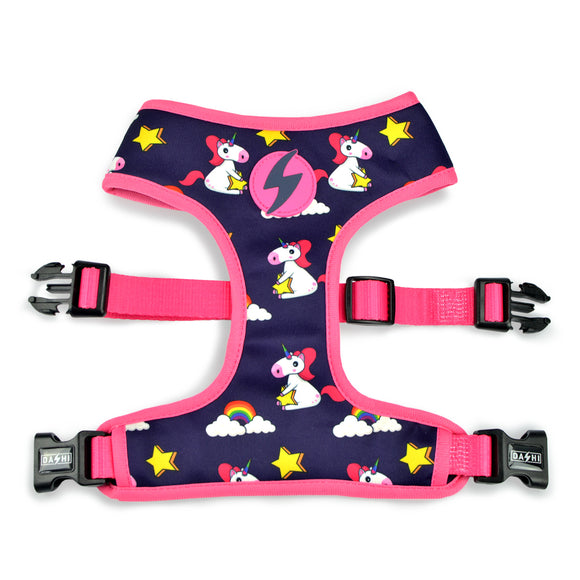 Dashi Unicorn Neo Mesh Harness – Double-Sided Neoprene, Pressure-Free Design, Unicorn Pattern, Small Size