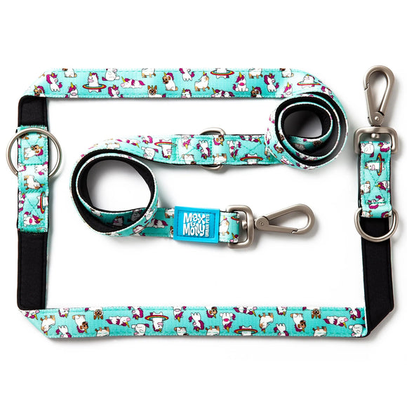 Max&Molly Multi-Leash Unicorn – Adjustable 200cm Dog Leash, Fun Pattern, Extra Small Size