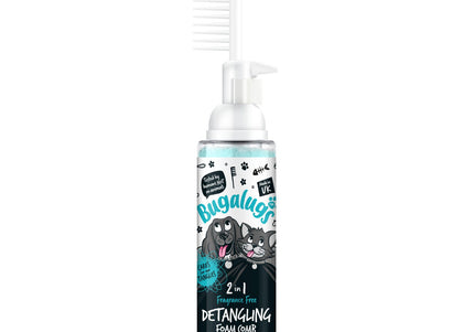Bugalugs 2in1 Detangling Foam – Fragrance-Free, 150ml, Easy Comb-Out Formula