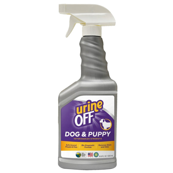 Urine OFF Dog & Puppy Formula – Enzyme-Based Urine Stain and Odor Remover, 500ml Bottle