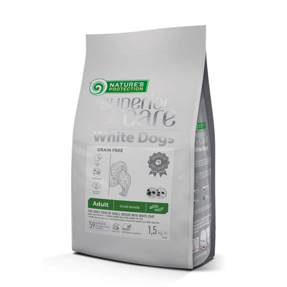 Nature’s Protection Superior Care White Dogs Adult Small Breeds Insect Protein Hypoallergenic Food 1.5kg