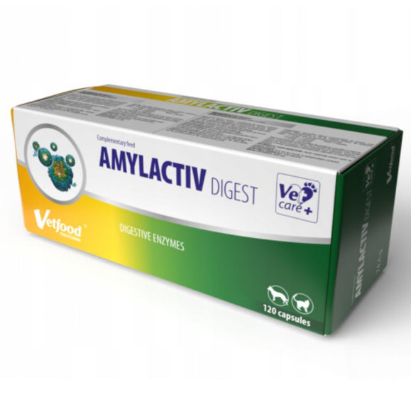 Vetfood Amylactiv Digest Supplement – Advanced Digestive Support Formula, 120 Tablets