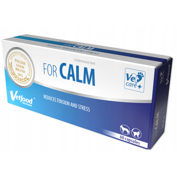 Vetfood For Calm 60 Capsules – Natural Stress Relief Supplement with Calming Formula