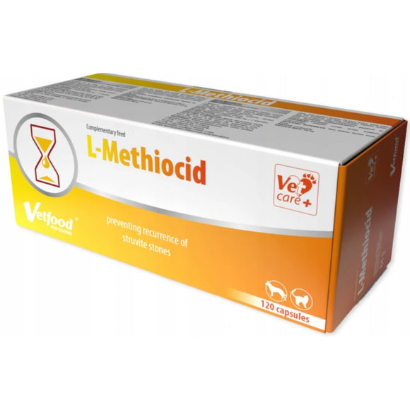 Vetfood L-Methiocid Urinary Support Supplement – 120 Tablets, Fast-Acting Formula
