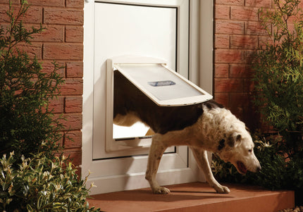 PetSafe Staywell Original 2-Way Pet Door White – Classic Small Size, Durable Flap Design